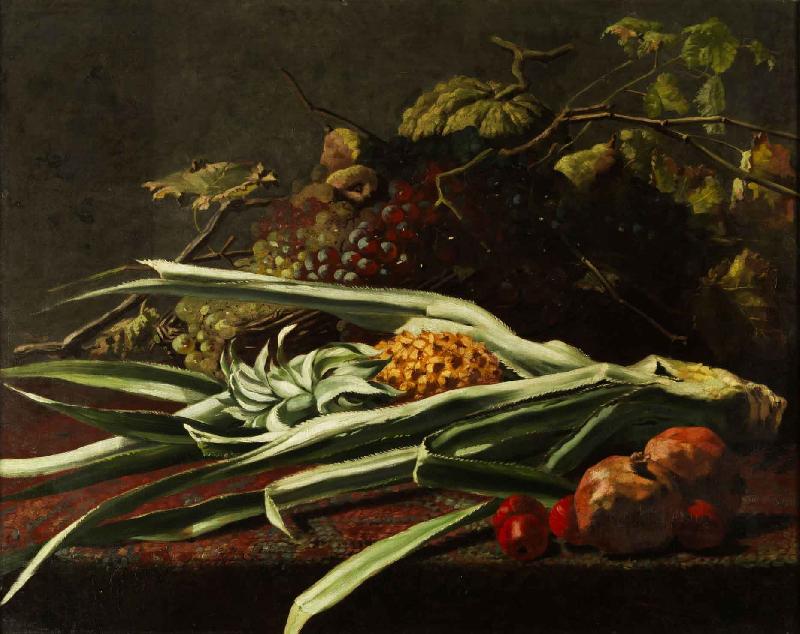 Frans Mortelmans Stillleben mit Ananas oil painting image